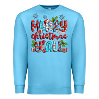 Ocean Blue merry christmas y'all Premium Sweatshirt - Zillion Design Studio