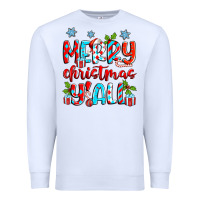 White merry christmas y'all Premium Sweatshirt - Zillion Design Studio