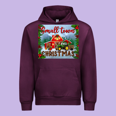 Small Town Christmas Mousepad Urban Hoodie Designed By Bundleandbundleshop