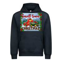 Navy small town christmas mousepad Urban Hoodie - BundleAndBundleShop
