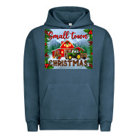 Pigment Midnight Navy small town christmas mousepad Urban Hoodie - BundleAndBundleShop