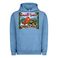 Pigment Pebble Blue small town christmas mousepad Urban Hoodie - BundleAndBundleShop