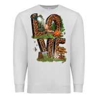 Dove Grey love camping Premium Sweatshirt - texasbilliewilder