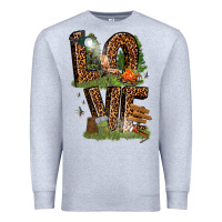 Heather Grey love camping Premium Sweatshirt - texasbilliewilder