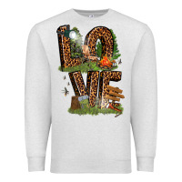 Oatmeal Heather love camping Premium Sweatshirt - texasbilliewilder