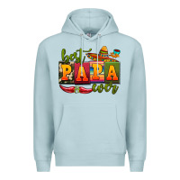Blue Mist best papa ever Premium Hoodie - AdoDesignShop