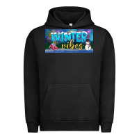 Pigment Black winter vibes license plate Urban Hoodie - BundleAndBundleShop
