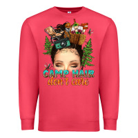 Cardinal messy bun camp hair dont care Premium Sweatshirt - texasbilliewilder