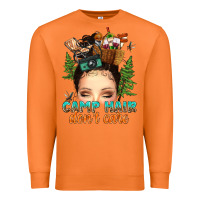Carrot messy bun camp hair dont care Premium Sweatshirt - texasbilliewilder