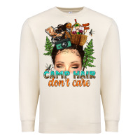 Sandshell messy bun camp hair dont care Premium Sweatshirt - texasbilliewilder