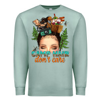 Seafoam messy bun camp hair dont care Premium Sweatshirt - texasbilliewilder