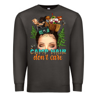 Smoke messy bun camp hair dont care Premium Sweatshirt - texasbilliewilder