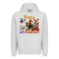 Dove Grey Happy Hallothanksmas Chick Premium Hoodie - BundleAndBundleShop
