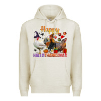 Oatmeal Heather Happy Hallothanksmas Chick Premium Hoodie - BundleAndBundleShop