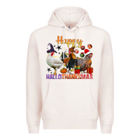 Pale Pink Happy Hallothanksmas Chick Premium Hoodie - BundleAndBundleShop