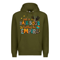 Army Green just a nail boss building her empire Premium Hoodie - AdoDesignShop