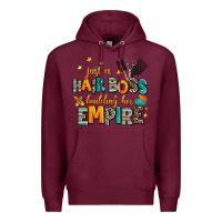 Burgundy just a nail boss building her empire Premium Hoodie - AdoDesignShop