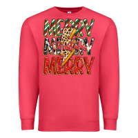 Cardinal merry christmas lightning bolt Premium Sweatshirt - Zillion Design Studio