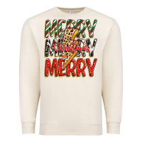 Sandshell merry christmas lightning bolt Premium Sweatshirt - Zillion Design Studio