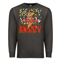 Smoke merry christmas lightning bolt Premium Sweatshirt - Zillion Design Studio
