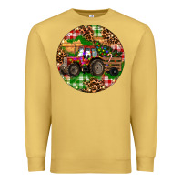 Antique Gold Christmas Farm Red Tractor Premium Sweatshirt - RanaPortraitStore