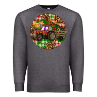 Charcoal Heather Christmas Farm Red Tractor Premium Sweatshirt - RanaPortraitStore