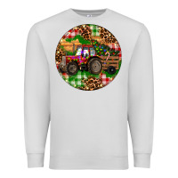 Dove Grey Christmas Farm Red Tractor Premium Sweatshirt - RanaPortraitStore