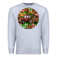 Heather Grey Christmas Farm Red Tractor Premium Sweatshirt - RanaPortraitStore