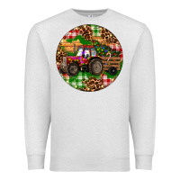 Oatmeal Heather Christmas Farm Red Tractor Premium Sweatshirt - RanaPortraitStore