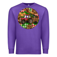 Purple Christmas Farm Red Tractor Premium Sweatshirt - RanaPortraitStore
