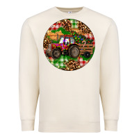 Sandshell Christmas Farm Red Tractor Premium Sweatshirt - RanaPortraitStore