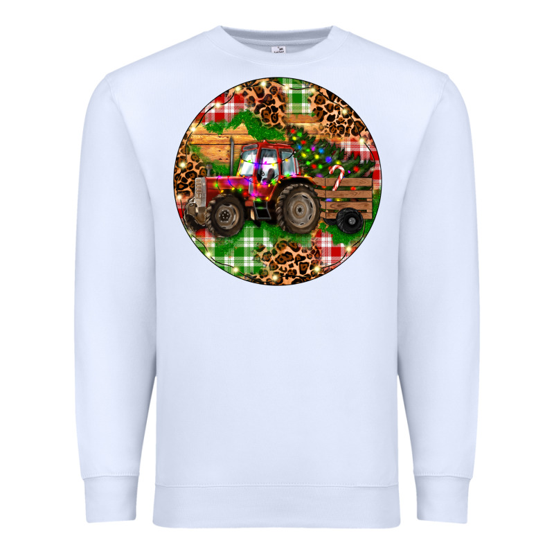 Christmas Farm Red Tractor Premium Sweatshirt by RanaPortraitStore | Teevron
