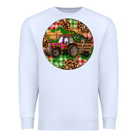 White Christmas Farm Red Tractor Premium Sweatshirt - RanaPortraitStore