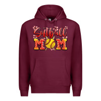 Burgundy softball mom Premium Hoodie - JahusDesignShop