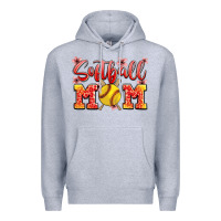 Heather Grey softball mom Premium Hoodie - JahusDesignShop