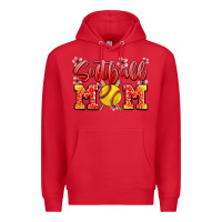 Red softball mom Premium Hoodie - JahusDesignShop