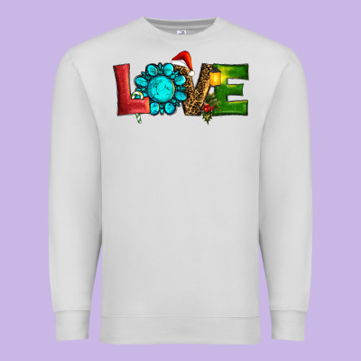 Premium Sweatshirt Western Gemstone Christmas Love