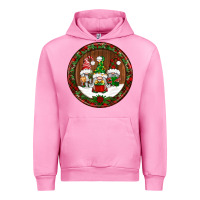 Fuchsia Pink christmas gnomies christmas ornament Urban Hoodie - BundleAndBundleShop