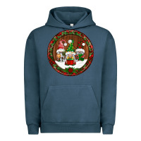 Pigment Midnight Navy christmas gnomies christmas ornament Urban Hoodie - BundleAndBundleShop