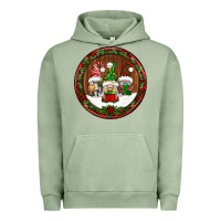 Pigment Oil Green christmas gnomies christmas ornament Urban Hoodie - BundleAndBundleShop