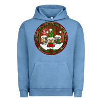 Pigment Pebble Blue christmas gnomies christmas ornament Urban Hoodie - BundleAndBundleShop