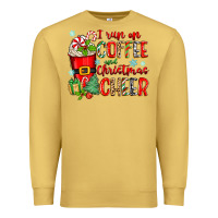Antique Gold i run on coffee and christmas cheer Premium Sweatshirt - Zillion Design Studio