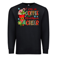 Black i run on coffee and christmas cheer Premium Sweatshirt - Zillion Design Studio