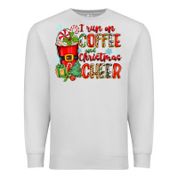 Dove Grey i run on coffee and christmas cheer Premium Sweatshirt - Zillion Design Studio