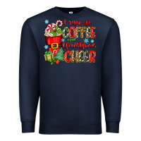 Navy i run on coffee and christmas cheer Premium Sweatshirt - Zillion Design Studio