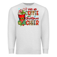 Oatmeal Heather i run on coffee and christmas cheer Premium Sweatshirt - Zillion Design Studio