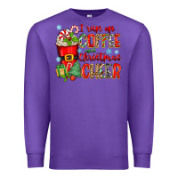 Purple i run on coffee and christmas cheer Premium Sweatshirt - Zillion Design Studio