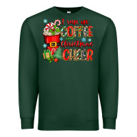Sports Green i run on coffee and christmas cheer Premium Sweatshirt - Zillion Design Studio