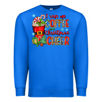 True Royal i run on coffee and christmas cheer Premium Sweatshirt - Zillion Design Studio