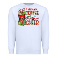 White i run on coffee and christmas cheer Premium Sweatshirt - Zillion Design Studio